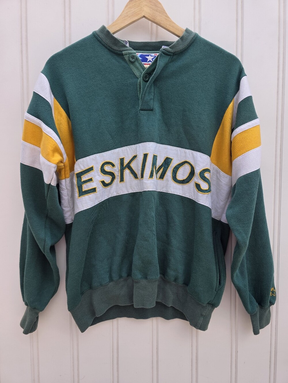Vintage Starter 90s Edmonton Eskimos Football Pullover Sweater Mens Medium